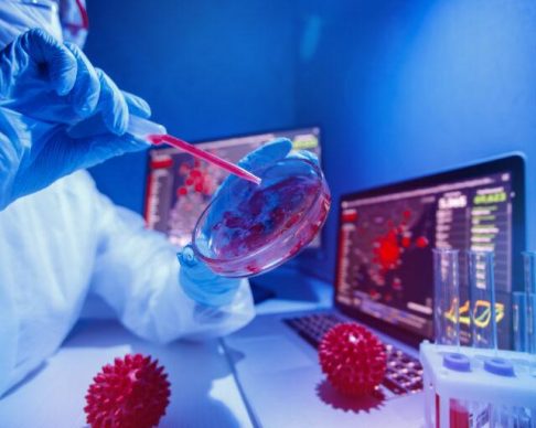 Microbiology,Hand,Medical,Working,On,Agar,Plate,Culture,Bacteria,And